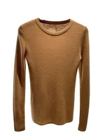 Birdtree 100%Pure Wool Elegant Thin Sweater, Women O Neck Long Sleeve, Basics Bottom Knit Tops, 2025 Winter Autumn New T46839QM - Image 6