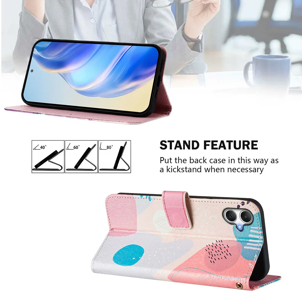 Adorable Printed Flip Leather Wallet Phone Case