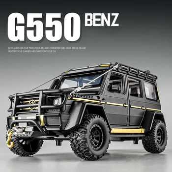 1:24 벤츠 G550 어드벤처 합금 캐스트 장난감 자동차 모델, 소리와 빛 어린이 장난감 수집품, 생일 선물, 4X4 ²