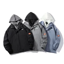 

2022 spring and autumn new hooded jacket men's simple Korean handsome casual jacket chaquetas hombre куртка зимняя мужская