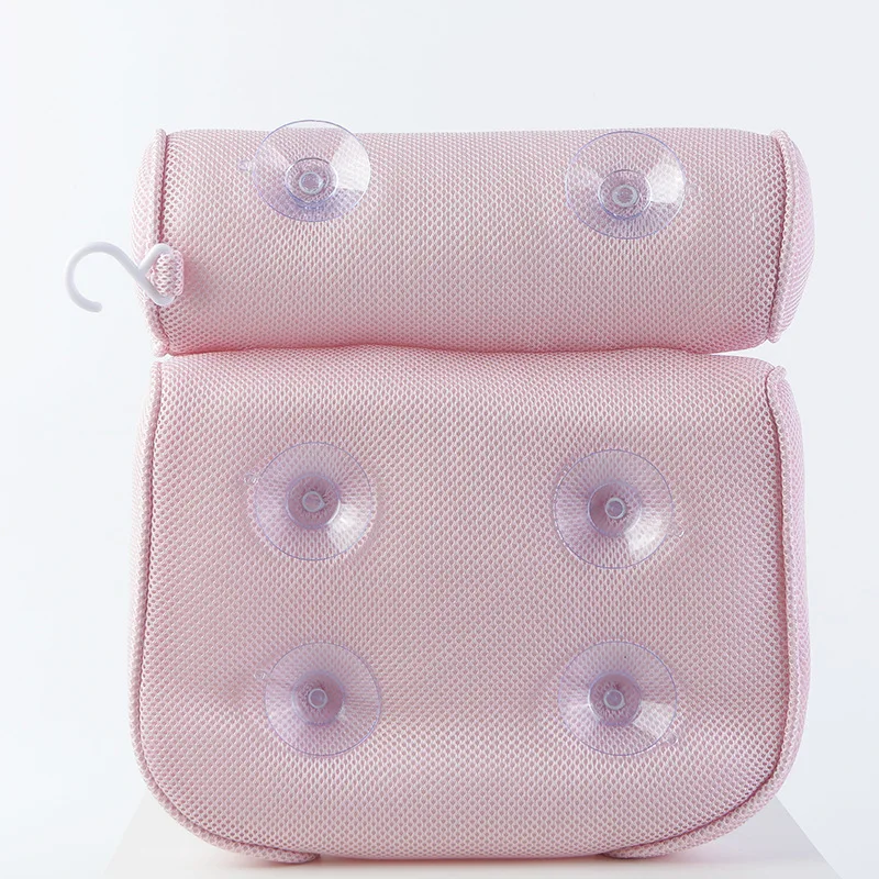 3D Bathtub Pillow with 6 Suction Cups SPA Bath Cushion Pillow  Square Bathtub Pillow
