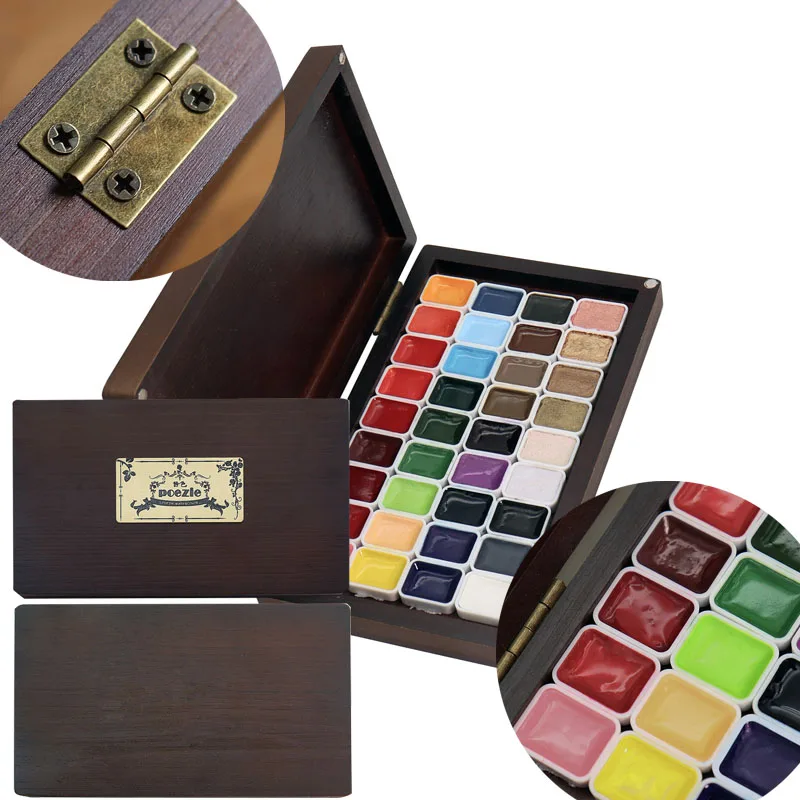 Pearlescent Solid Watercolor Pigment Set for Nail Painting and Art