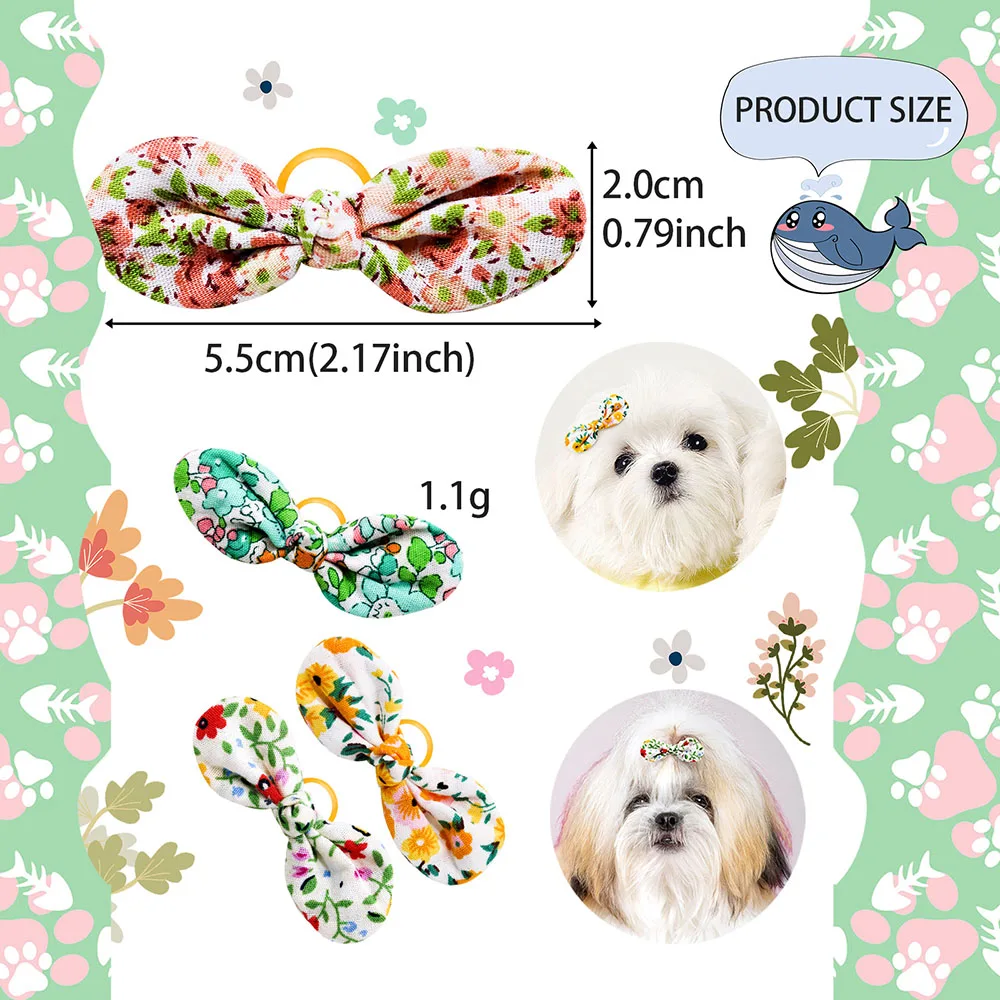 Wholease Pet Hair Bows100PCS Bulk Bows Pet Dog Hair Accessories Small Dog Cat Bows For Dogs Pets Grooming Accessories 6
