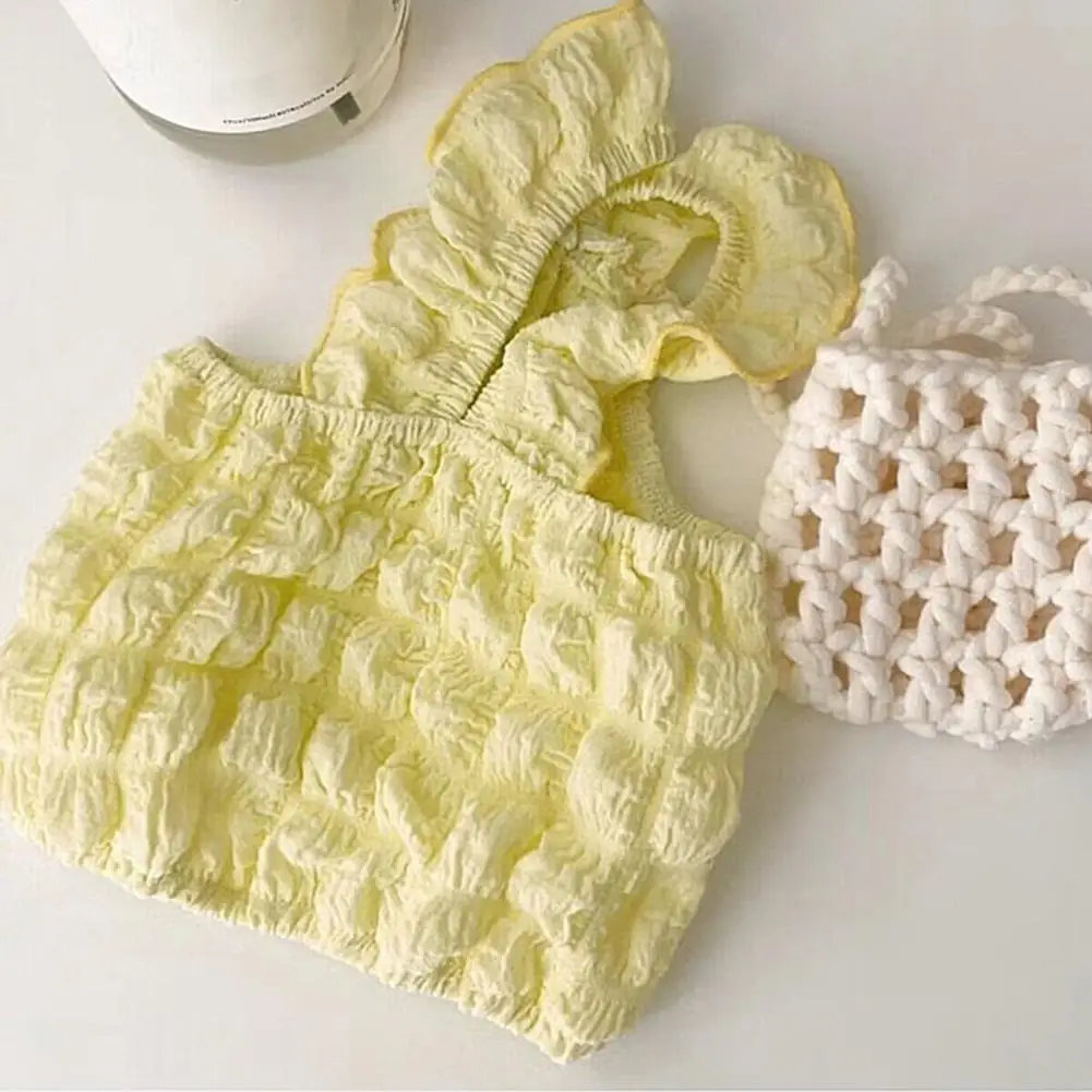 Colorful Pet Bubble Fabric Dress Fluffy Bubble Pet Sling Skirt Summer Strap Vest Fashionable Supplies for Dogs Cats