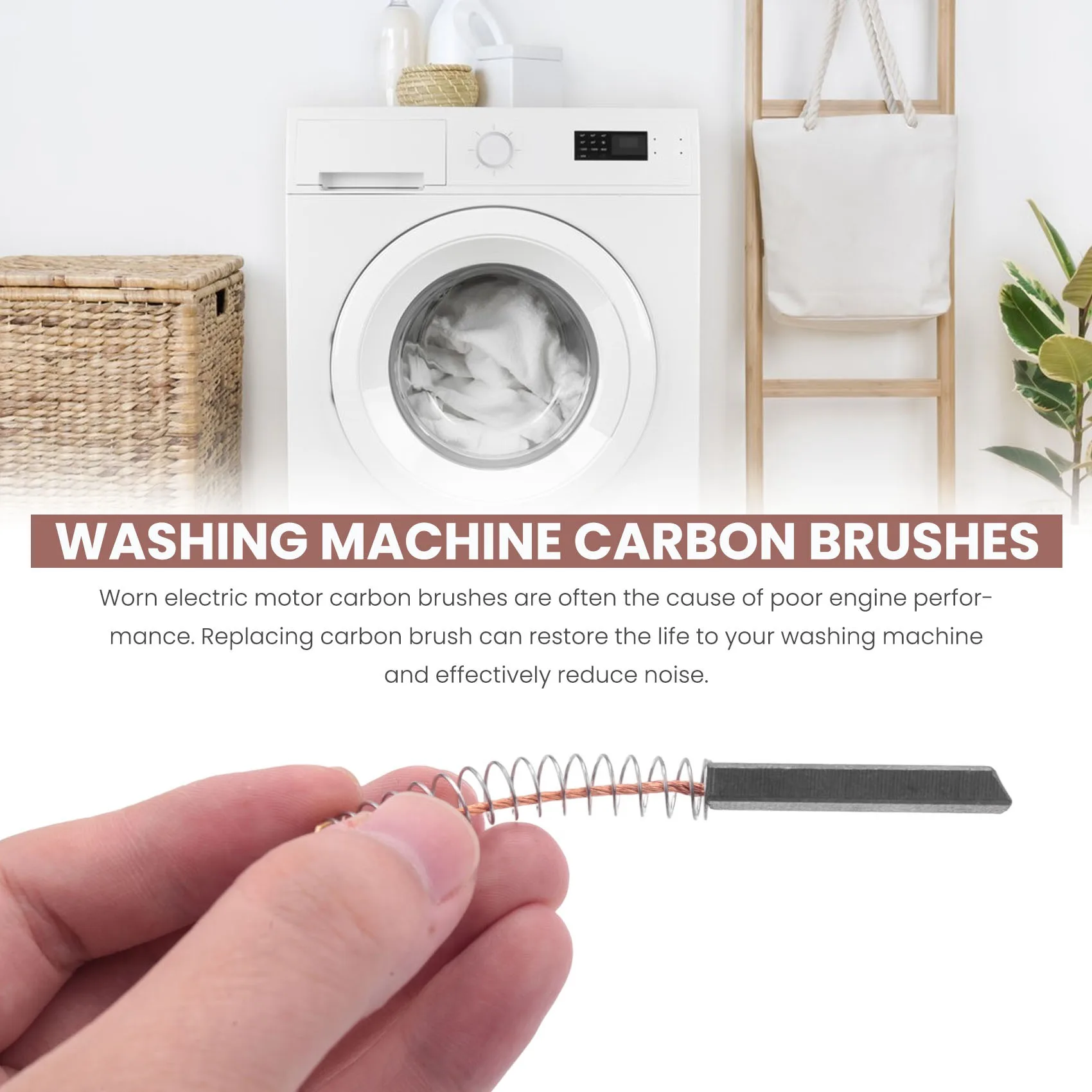 Washing Machine Carbon Brushes 154740 Carbon Brushes Motor for Bosch Siemens Washing Machine Y21A 8Pcs