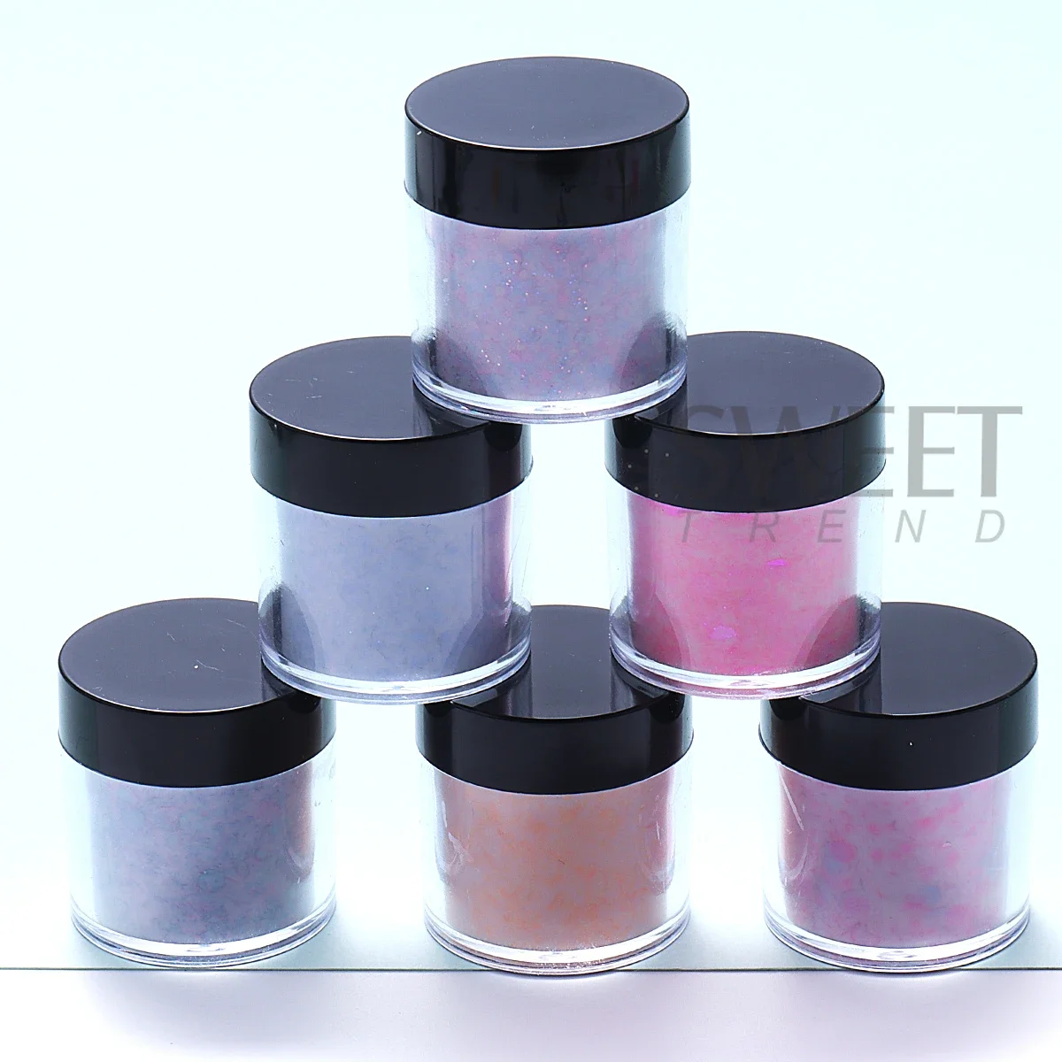 6pcs/set Shimmer Glitter Sequins Acrylic Nail Powder Carving Extension Design 10g DIY French Prolong Tool Manicure Supplies Dust
