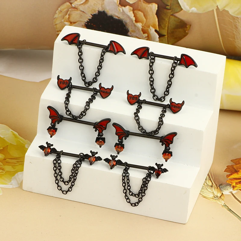 1-8Pcs Belly Button Rings for Women Steel Nipple Piercing Halloween Nose Rings Industrial Barbell Cartilage Earrings Stud Septum