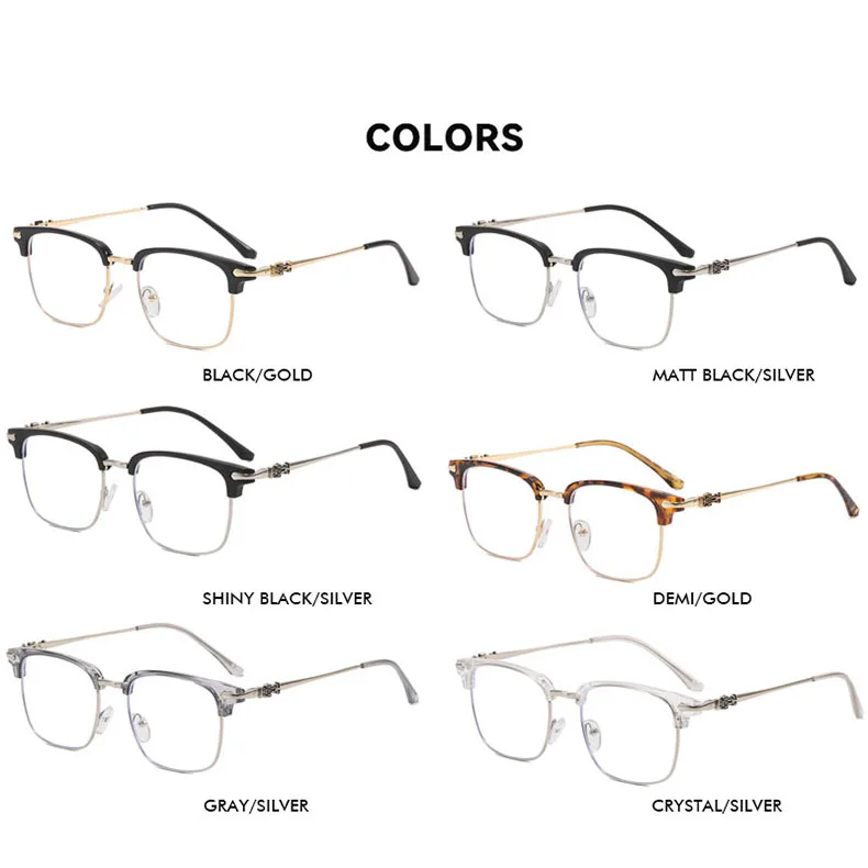 Blue Light Glasses - O-Q CLUB Square Eyeglass Frame with Anti-Reflective Lenses