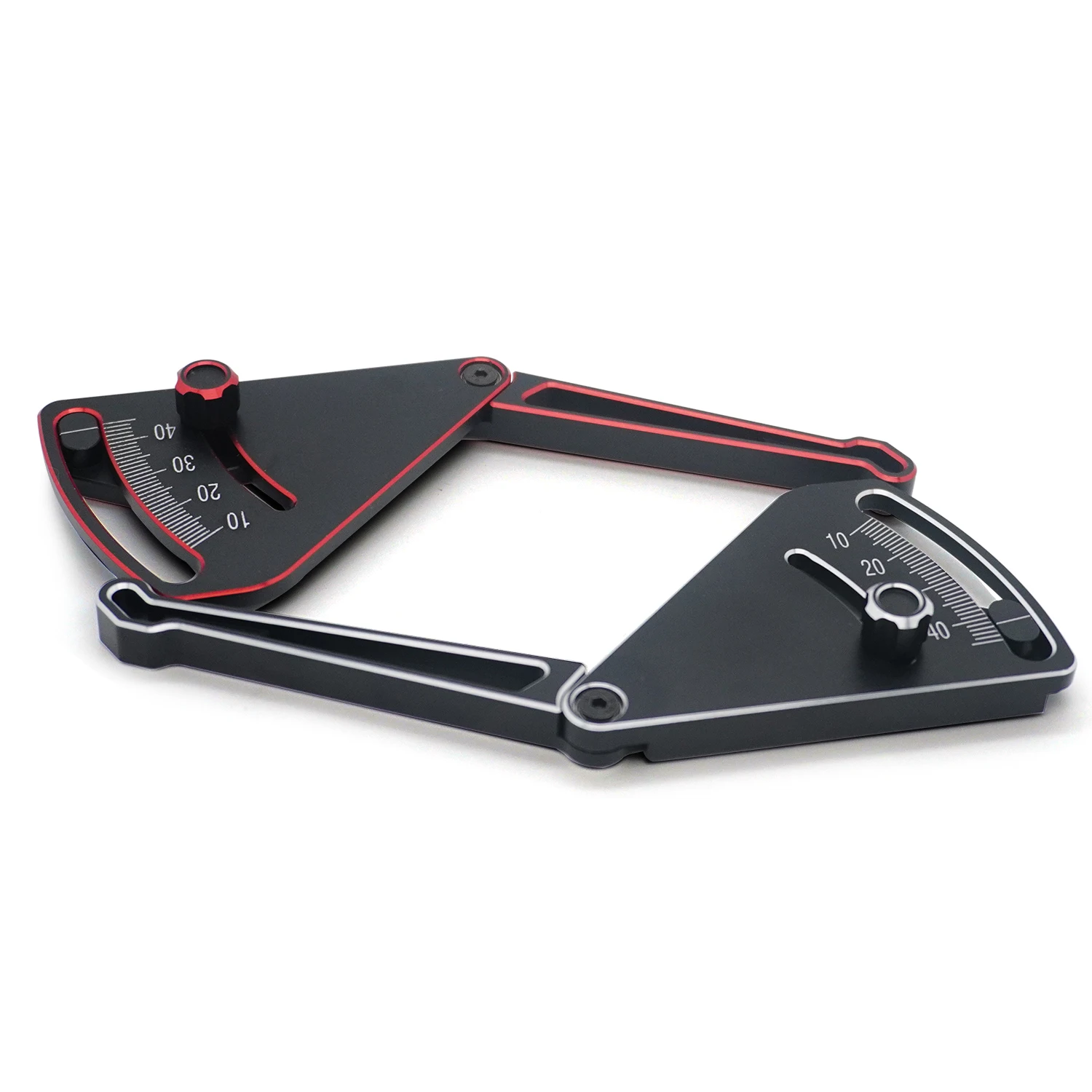 RC Adjustable Ride Height Gauge with Anti-Loosen Rubber Ring, 10-45mm Range for Off-Road Trucks and Cars