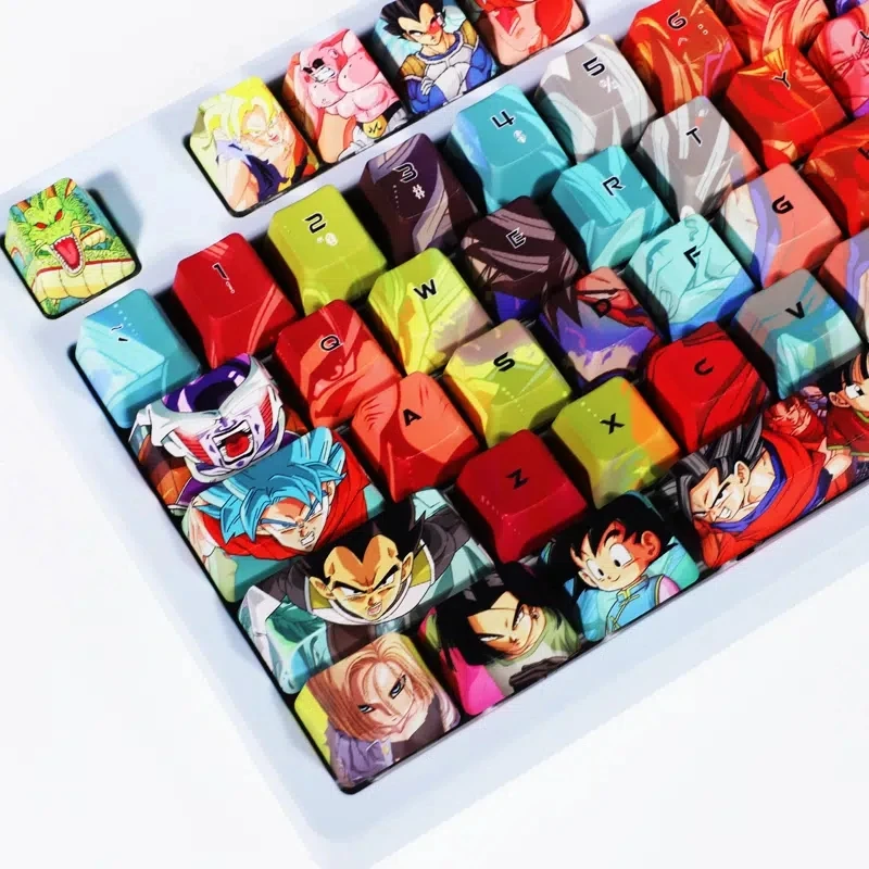 

Anime Keycaps Cherry Profile 104 Keys PBT For Mx Switch Mechanical Keyboard Japanese Cartoon Dragon Keycap Custom DIY Key cap