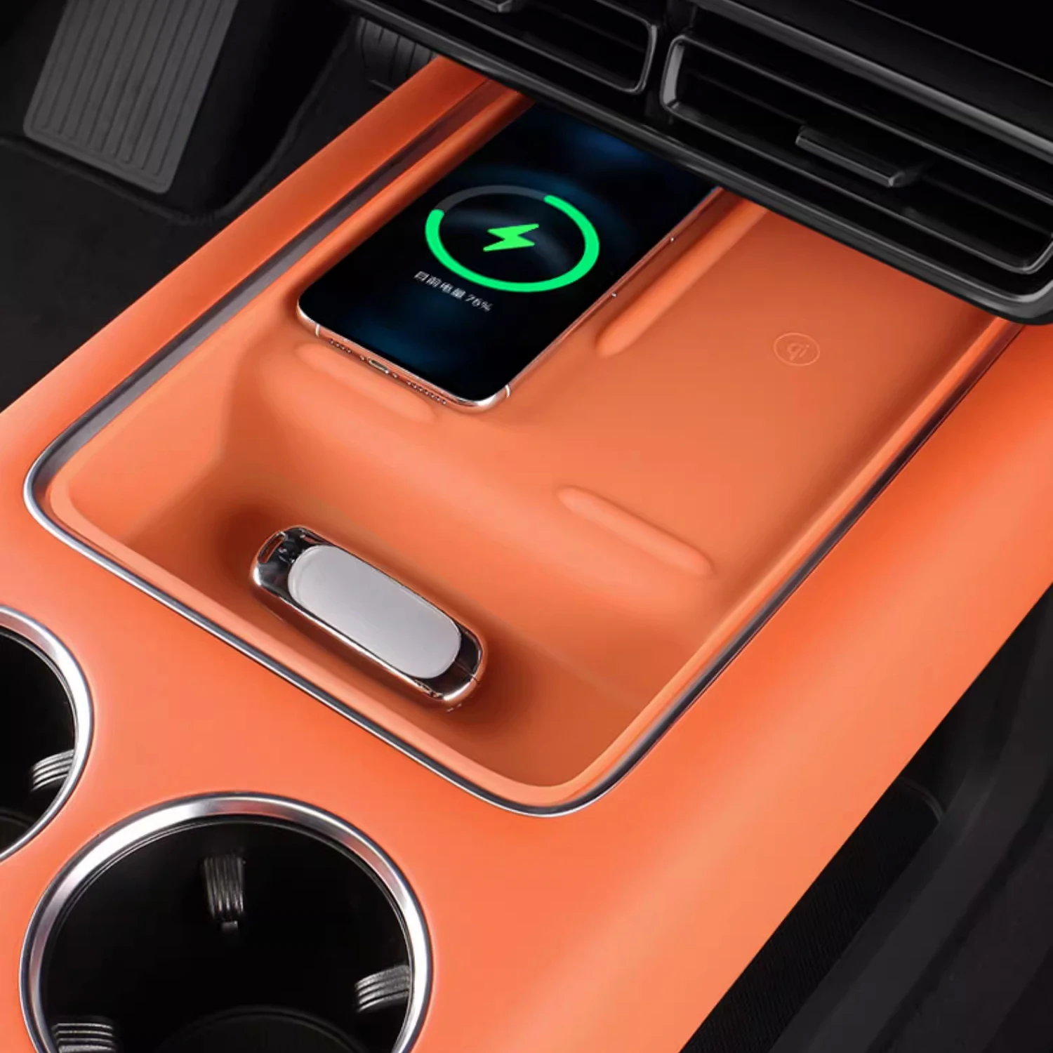 

Car Central Control Wireless Silicone Pad For Li Lixiang L7 L8 L9 22-23 Water Cup Holder Storage Box Anti slip and waterproof