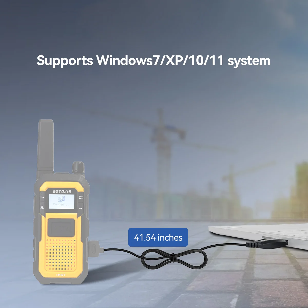 PC48 RB48 Walkie Talkie USB Programming Cable Type-C Supports Windows7/XP/10/11