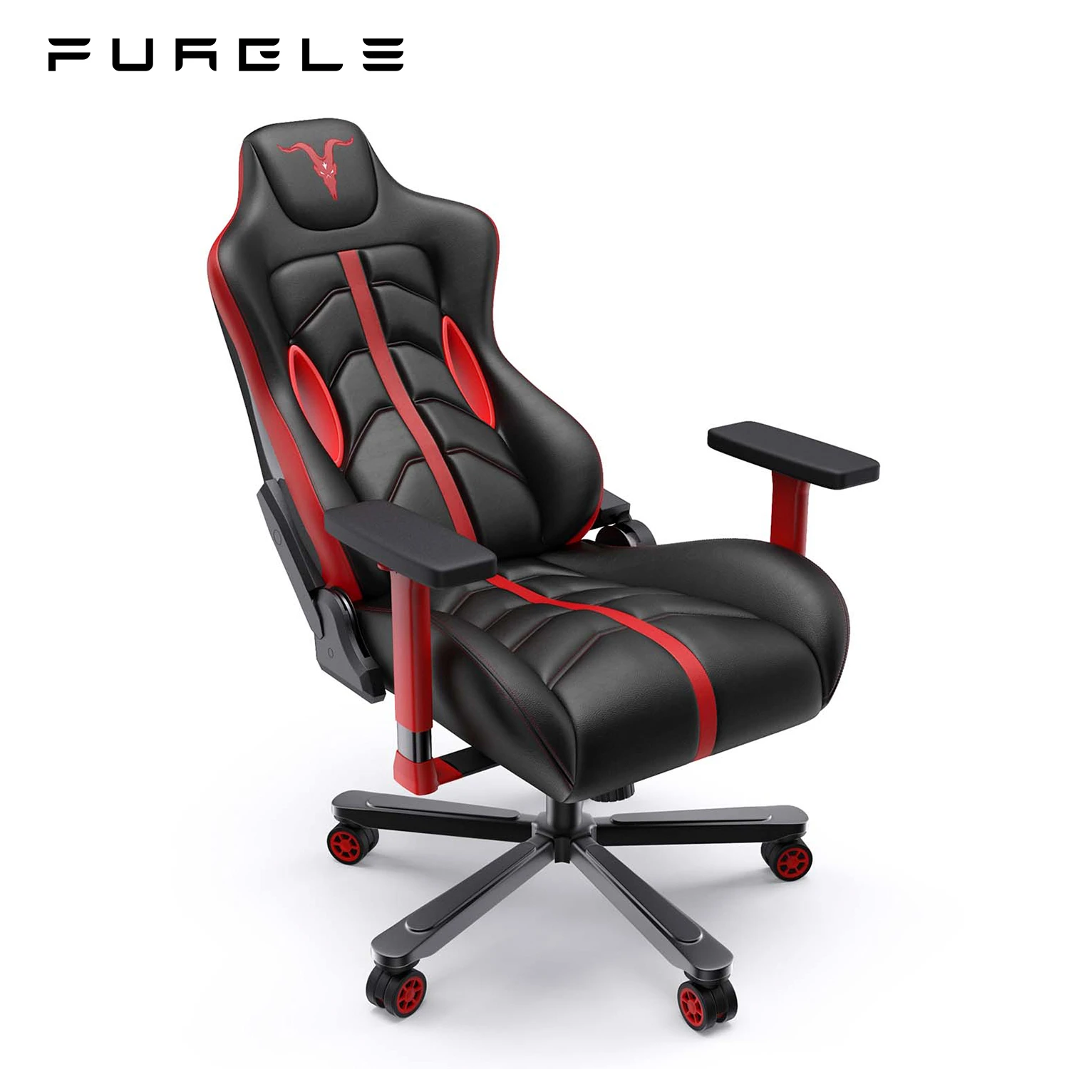 Furgle ACE Gaming Chair Memory Foam Office Chair with Adjustable Tilt Angle Computer Chair High-Back Leather Racing Boss Chair