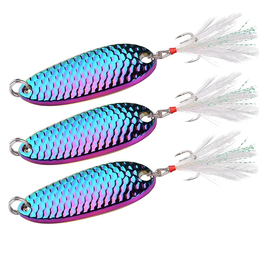 1pcs Metal 1.5-20g Colorful Fishing Lures Wobbler Spinner Bait Spoon Artificial Bass Hard Sequin Paillette Metal Steel Hook Lure