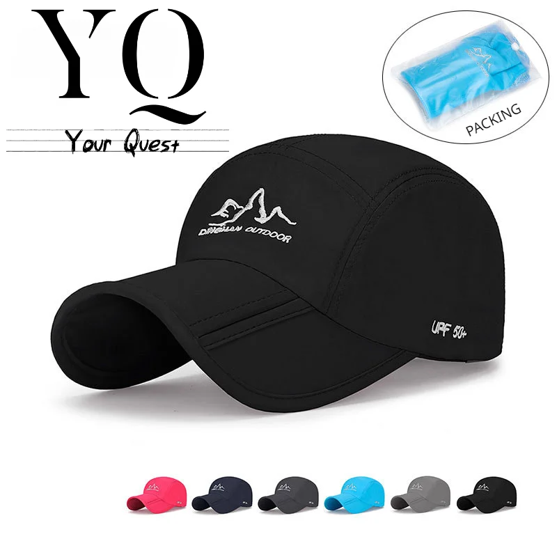 

YQ 2023 Summer Outdoor Folding Portable Quick-drying Hat for Men and Women Mountaineering Sports Hat for Travel Sunscreen Hat