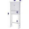 Over The Toilet Storage Cabinet, Bathroom Shelf Over The Toilet, Over Toilet Bathroom Organizer (White) 2