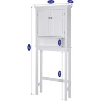 Over The Toilet Storage Cabinet, Bathroom Shelf Over The Toilet, Over Toilet Bathroom Organizer (White) 2