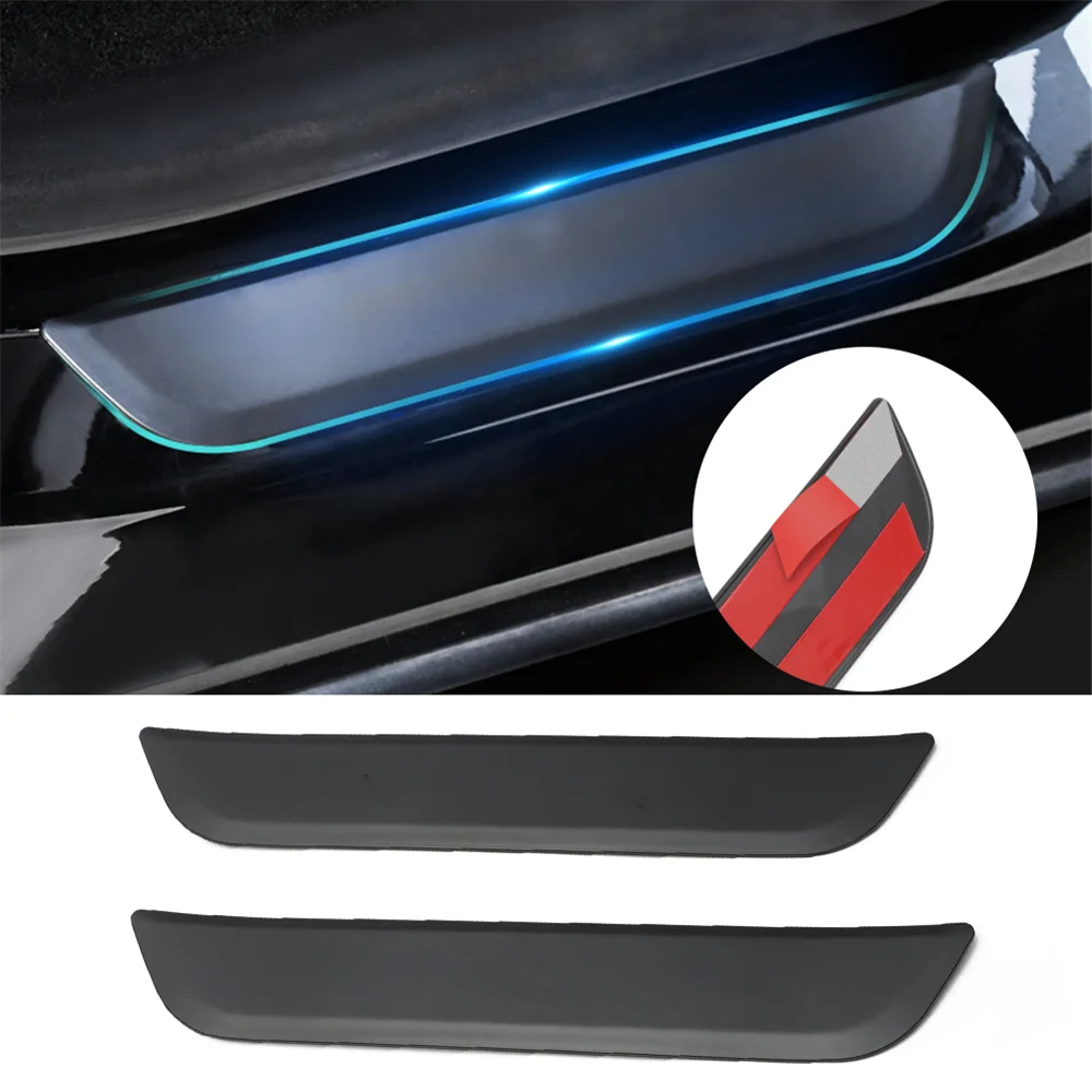 Rear Door Sill Decoration Sticker Car Accessories Luminous Pedal Protection Strip For Tesla Model Y door sill sticker