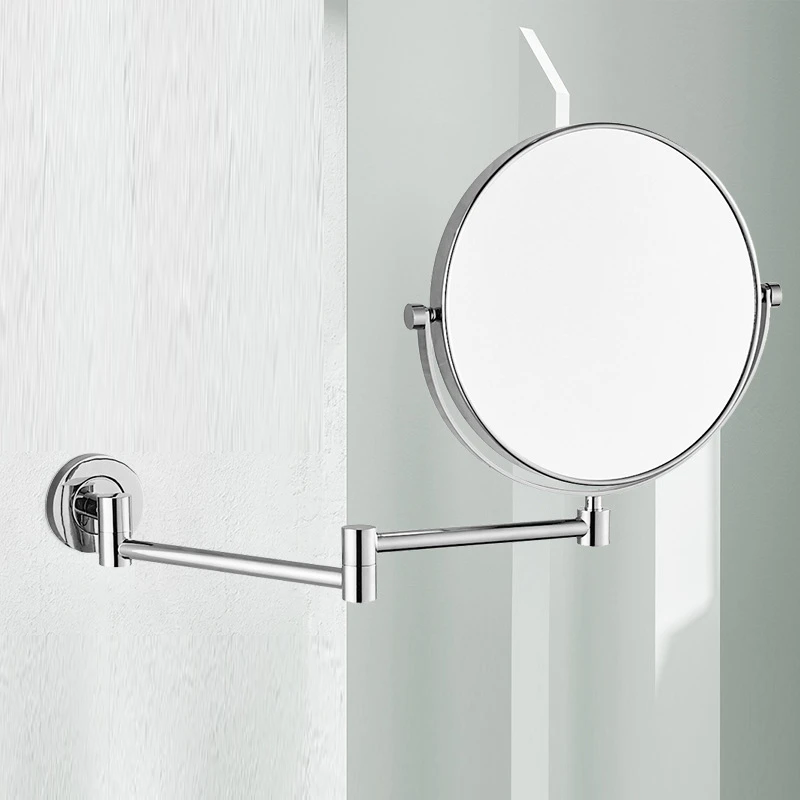 Modern Luxury Wall Mounted Telescopic Folding Cosmetic Mirror Bathroom