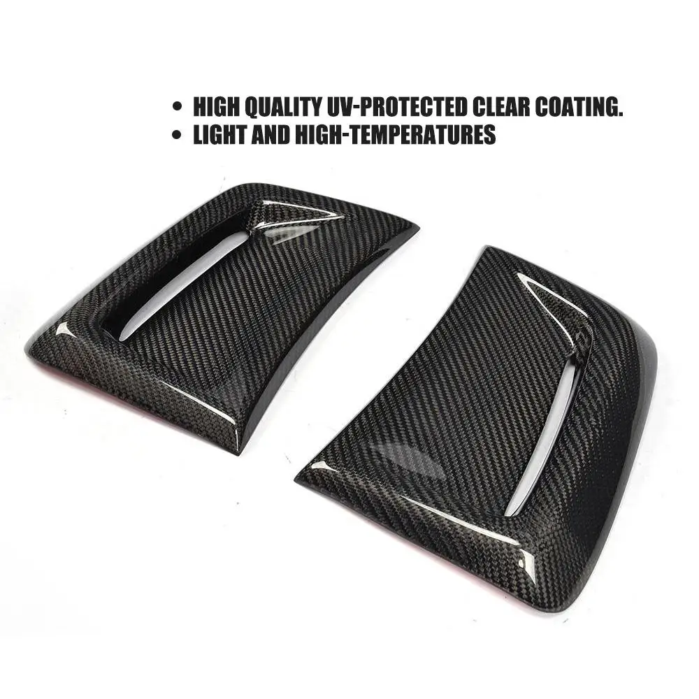 Front Bumper Side Air Vent Decoration Carbon Fiber Air Insert Vent Cover Sticker For Mercedes Benz W204 C63 AMG 2012-2014