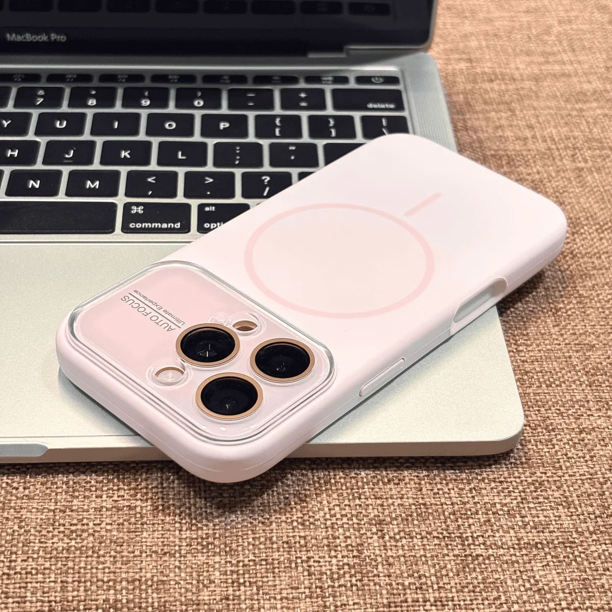 Premium Soft Liquid Silicone Case with MagSafe Charging and Glass Lens Cover