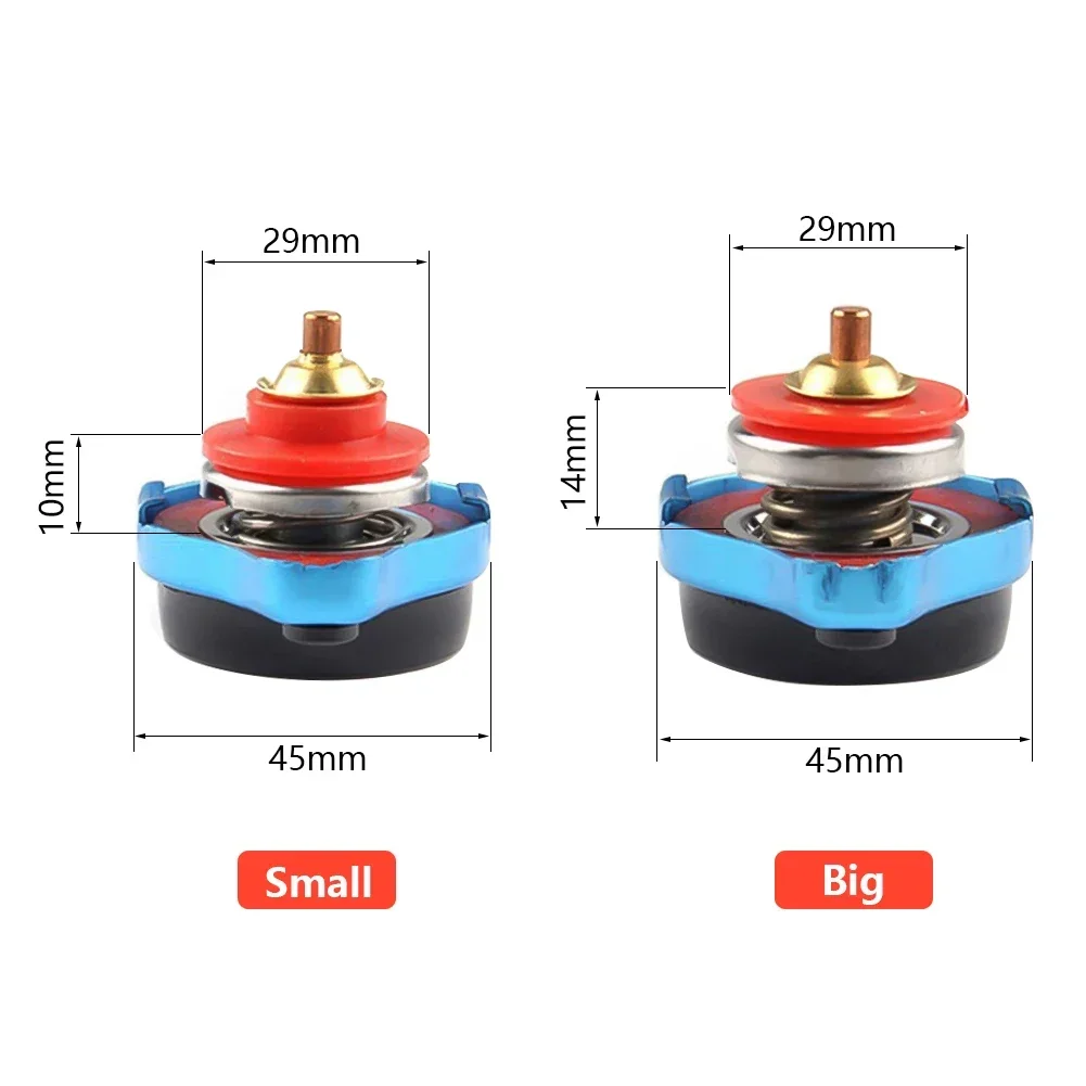 Radiator Cap Car Automobile Styling Thermo Radiator Cap Tank Cover Water Temperature Gauge Utility Safe 0.9 Bar/ 1.1 Bar/1.3 Bar