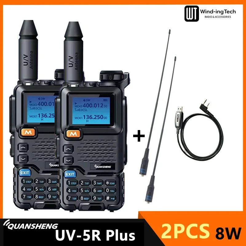 Quansheng UV 5R Plus トランシーバー 8 ワット Type-C 双方向