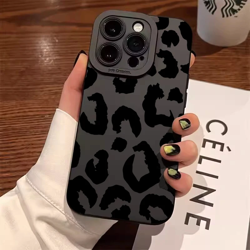 Mephoro Coque IPhone 16 Plus Imprimé Léopard – Tendance Et Chic Pour Femme – Antichoc TPU Marron