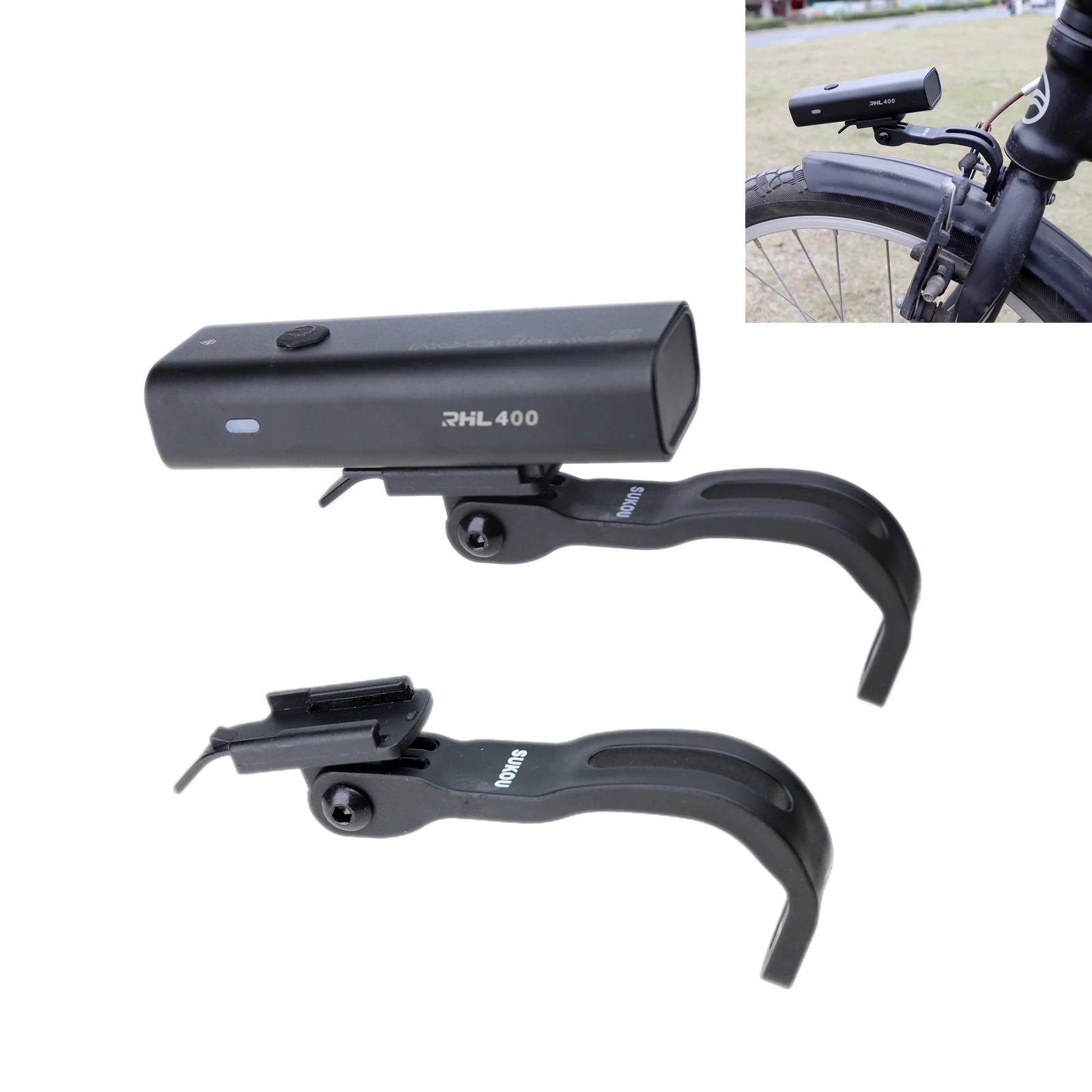 Bicycle Light Extension Mount Bracket Rockbros 400 Bicycle Light