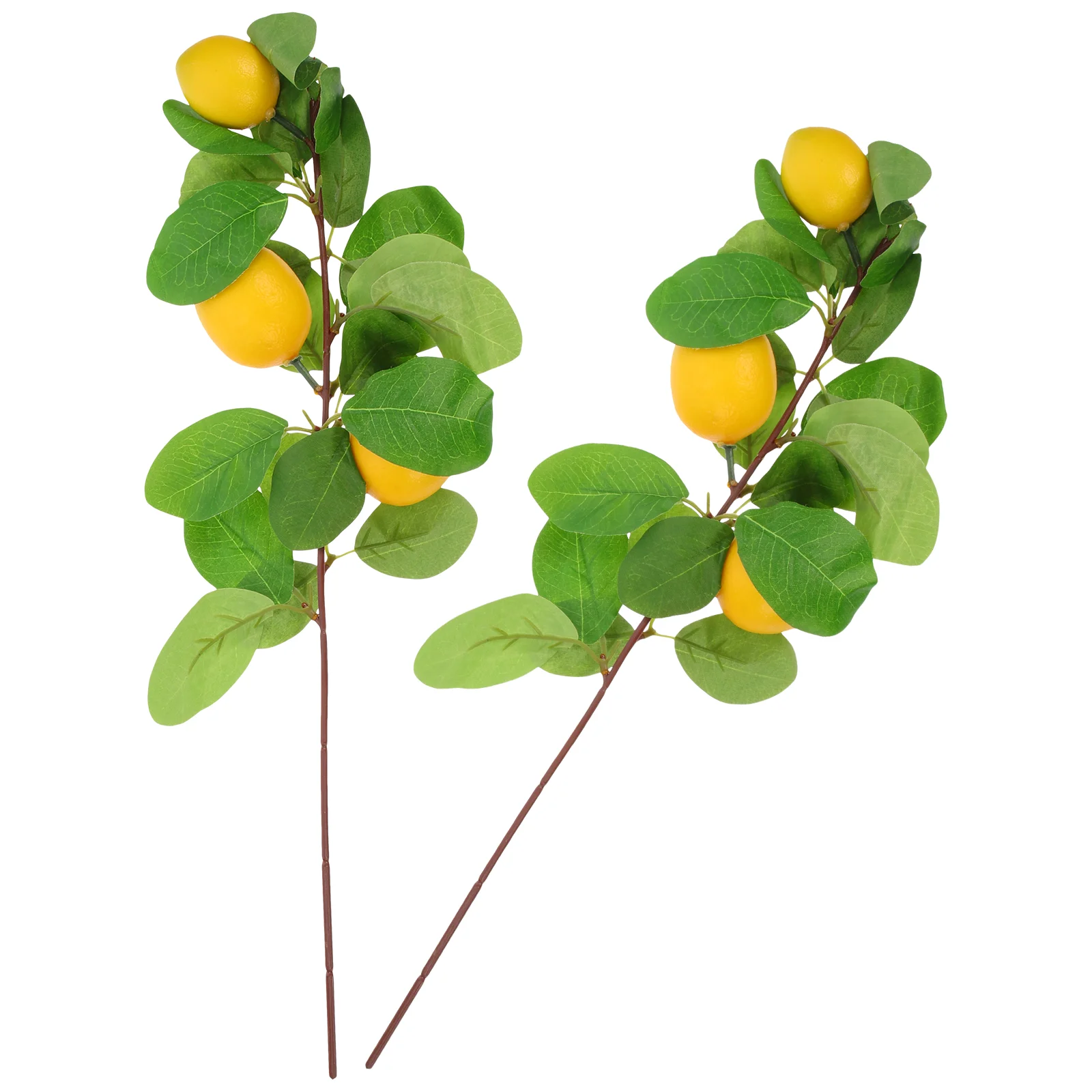 

2 Pcs Fake Plant Faux Lemon Sprigs Artificial Plants Stem Foam Decorations for Kitchen
