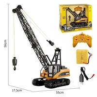 HUINA 1/14 RC 15CH Remote Control Alloy Crane Engineering Vehicle 2.4GHZ Wireless Remote Control Crane Model Boy Children's Toy 1