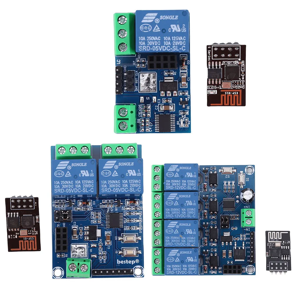 1 2 4 웨이 WiFi 제어 릴레이 보드 5V/12V ESP8266 WIFI 네트워크 릴레이 스위치 모듈 Arduino와 호환 가능