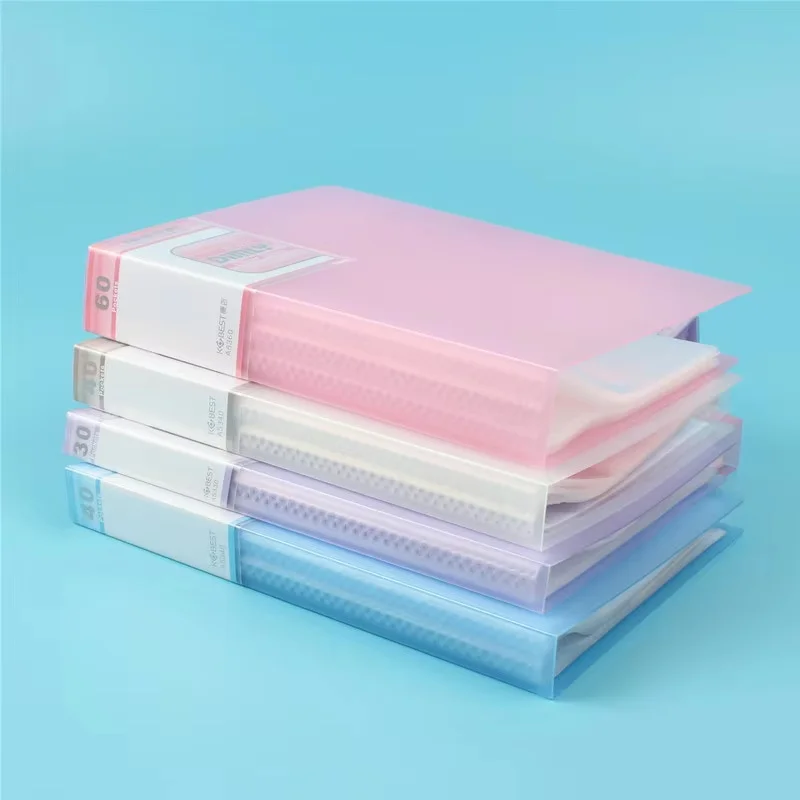 File Folder A5 Multilayer Insert Data Book 40-100 Pages Transparent Loose-leaf Office Supply