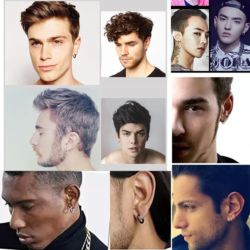 Men's ear piercings - Small Hoop Earrings - Women & Men for men.