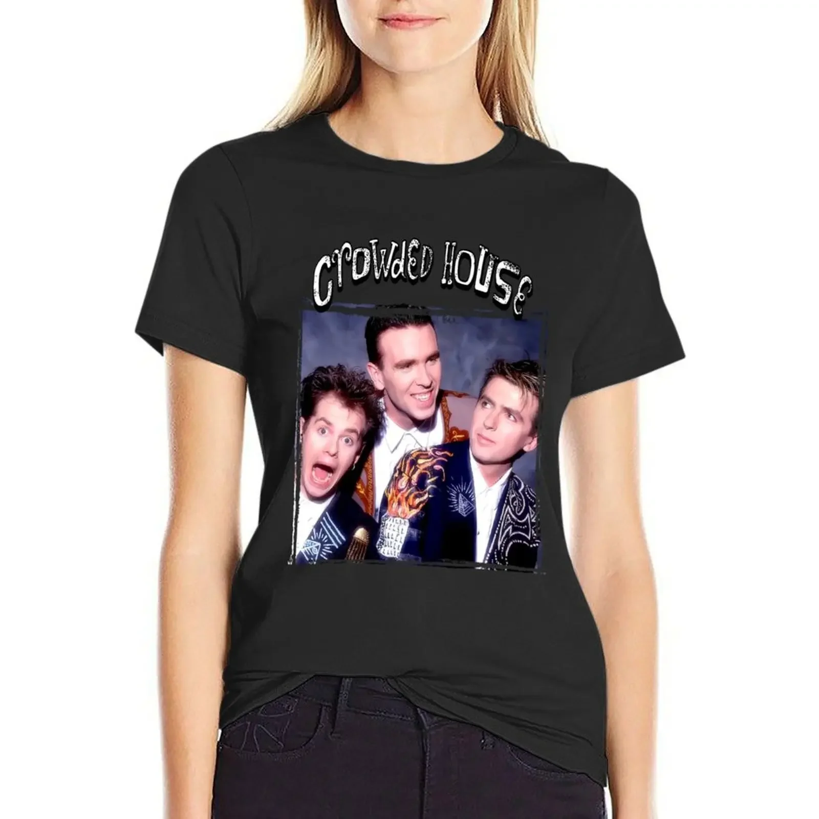 

Crowded House T-shirt vintage clothes plus size tops korean fashion t-shirts for Women graphic tees