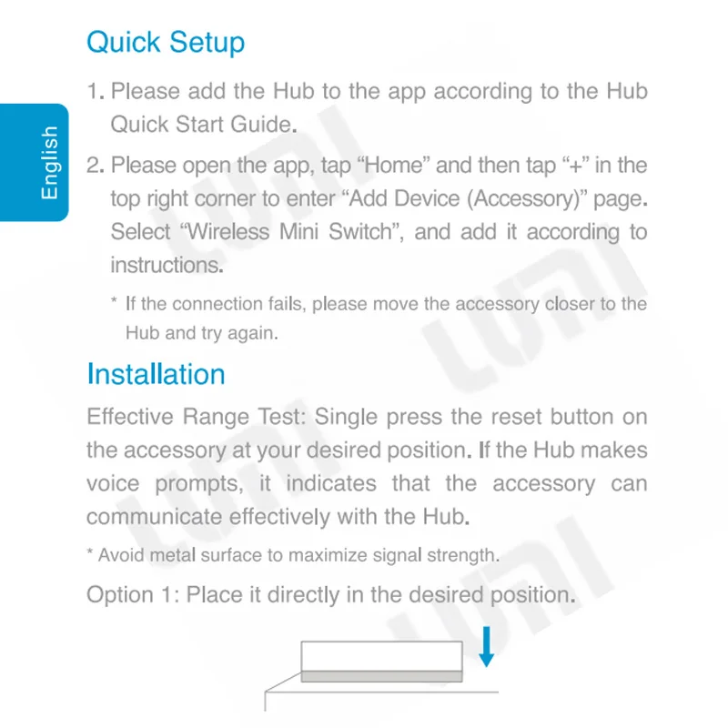 Smart Wireless Mini Switch Sensor Zigbee Connection Remote One Key Control Butto