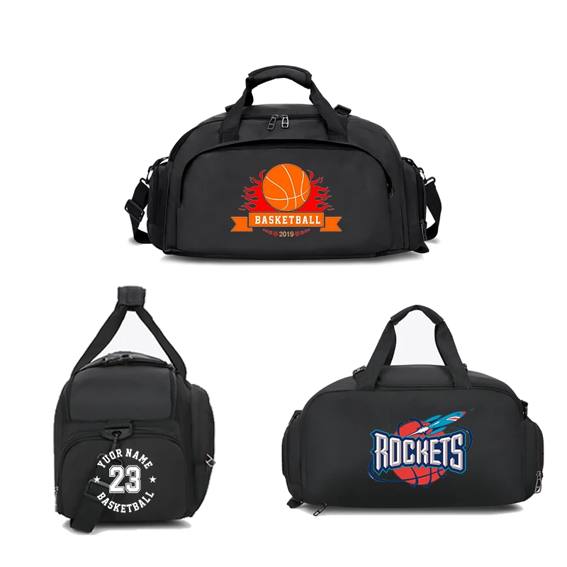 Fitness bag football backpack swimming taekwondo waterproof backpack luggage bag printed pattern
