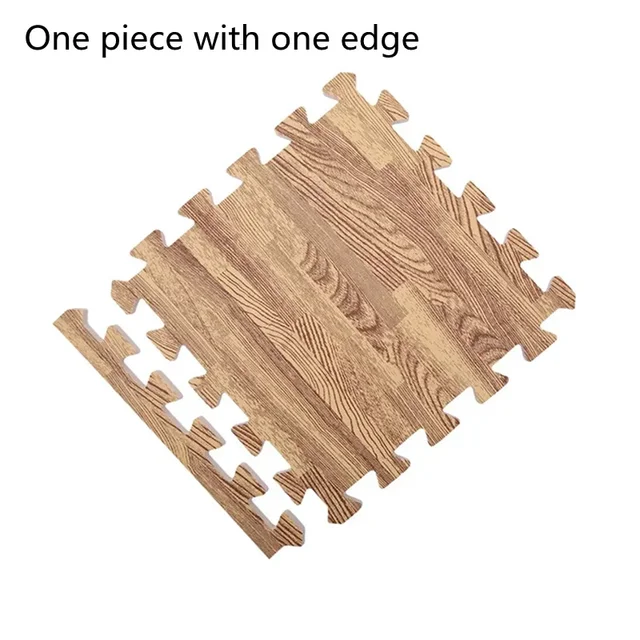 Wooden Baby EVA Foam Play Gym Puzzle Mat Interlocking Exercise Tiles Crawling Carpet for Kids Game Activity Soft Floor 30x30x1cm 6