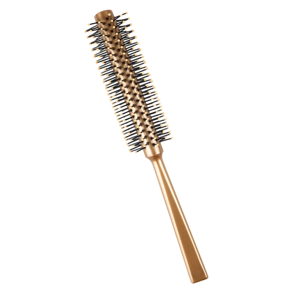 Hair Brushes Golden Cylinder Comb Hairbrushes for Woman Styling Roller Pick Curly Round Blow Dry Drying Plastic