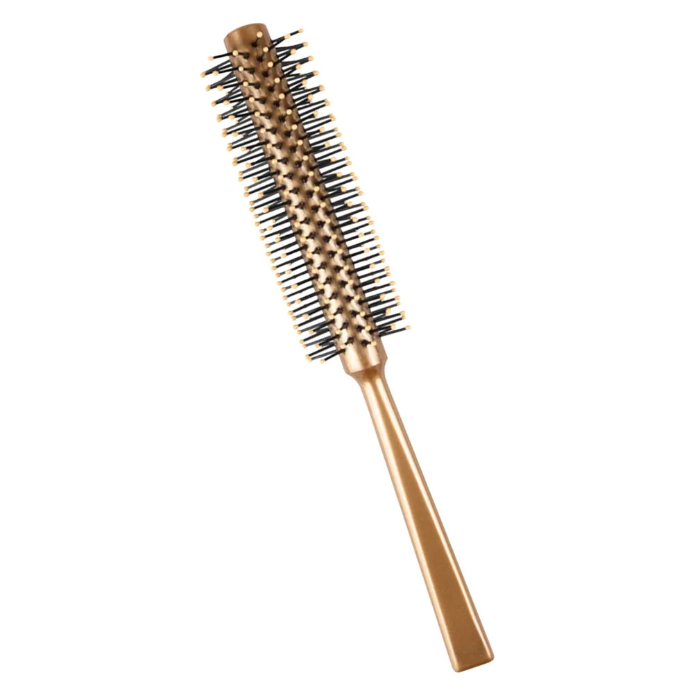 

Hair Brushes Golden Cylinder Comb Hairbrushes for Woman Styling Roller Pick Curly Round Blow Dry Drying Plastic