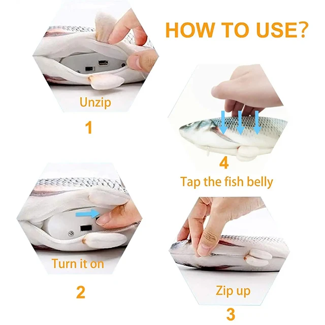 USB Rechargeable Plush Fish Toy 3