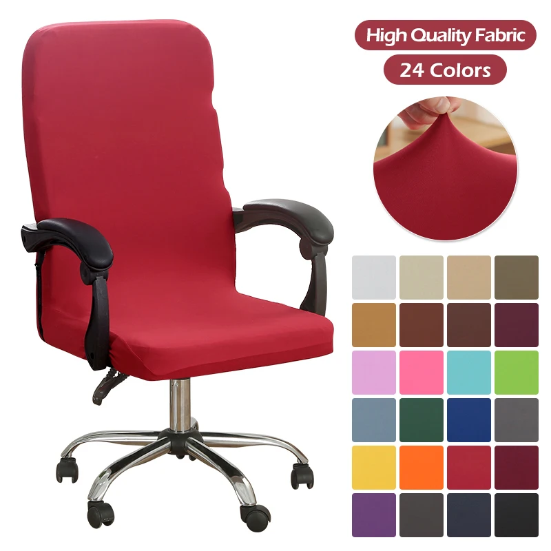 Spandex Office Chair Covers Stretch Spandex Solid Color Fabric Computer
