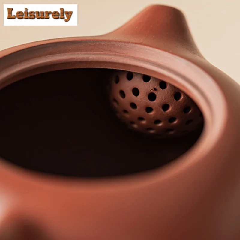 Zisha Gilded Twining Lotus Xishi Teapot Tea Set Complete Set Vintage Tea Ceremony Set Teapot and Tea Cup Set for Tea Ornaments