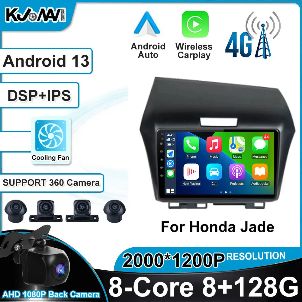 

Android 13 Touch Screen Car Radio Carplay Multimedia Stereo Player WiFi GPS Navigation Video For Honda Jade 2010-2017