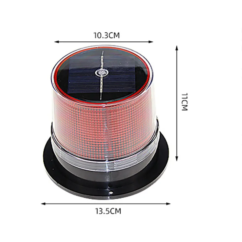 Magnetic Solar Warning Flash Light Waterproof And Dust-proof Strobe Lights for Cars And Boats Night Tower Crane Light