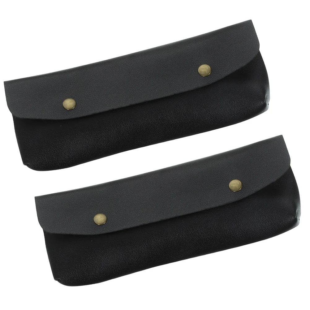 

2 Pcs Makeup Bags Pencil Case Travel Brush Slim Pouch Protective Cases Mini Holder Miss