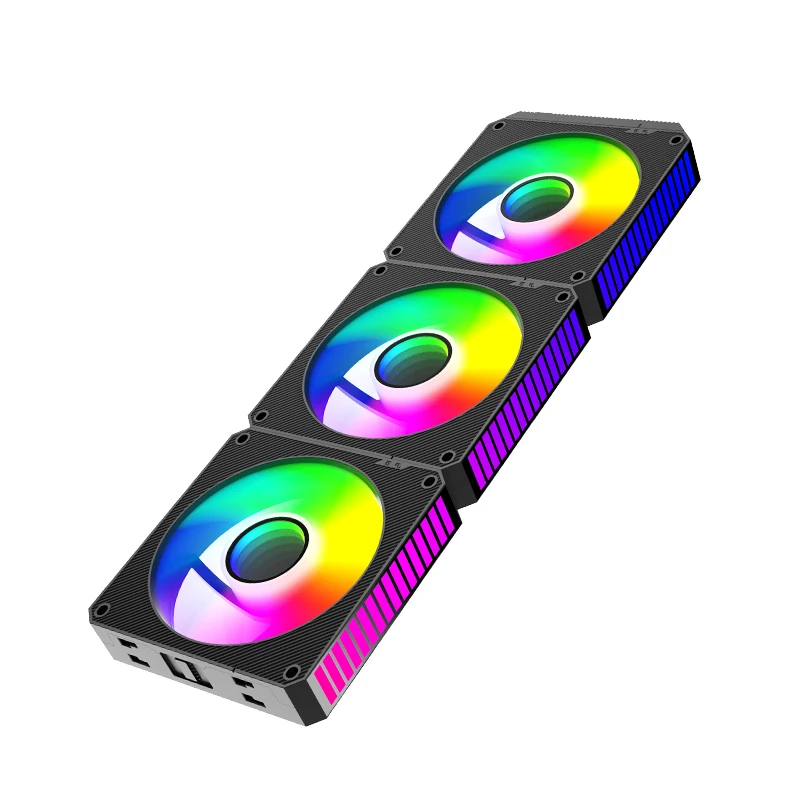 Modular Splicing Chassis Fan s1 Argb Sincronizado Pickup Light Bar Computador Desktop 120 mm - Imagem 4