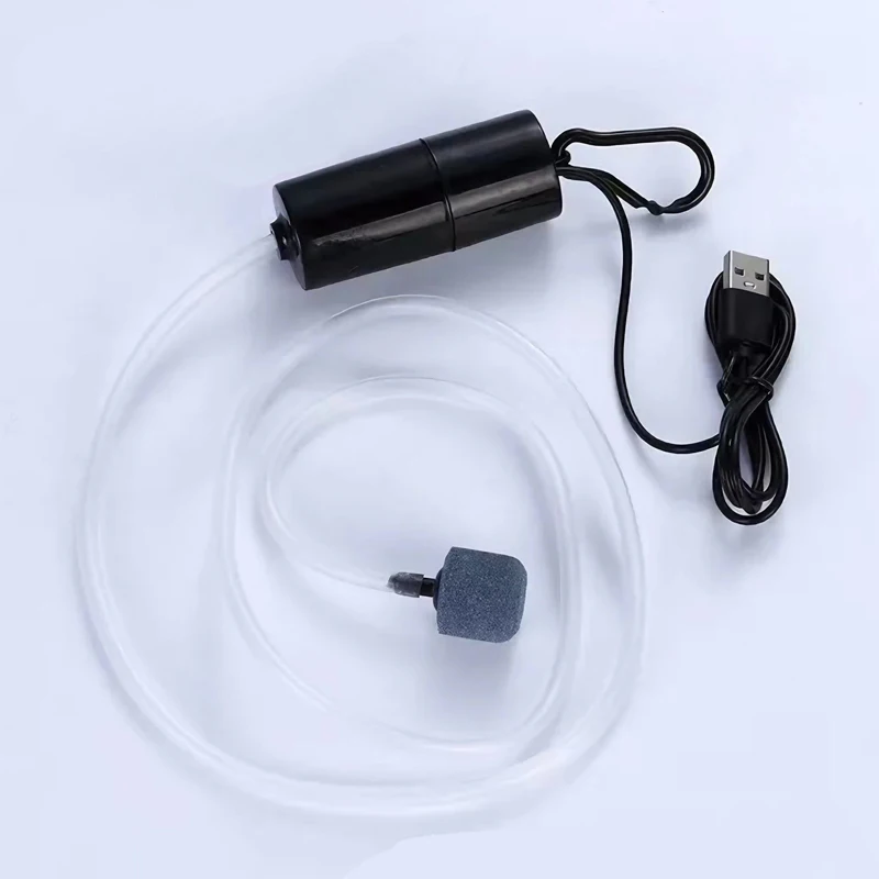 USB Aquarium Air Pump with Air Stone and Silicone Tube Energy Saving Oxygen Pump for Aquarium fishing aquarium air pump fish tank oxygen pump