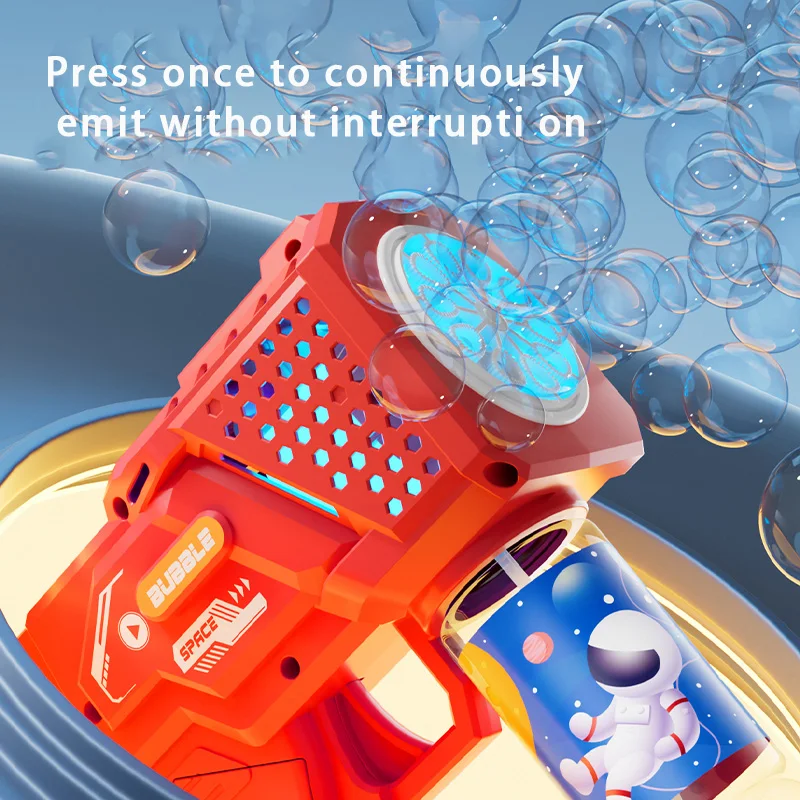 Children's Handheld Automatic Porous Space Bubble Gun Outdoor Entertainment Toy [Without Bubble Water] 4