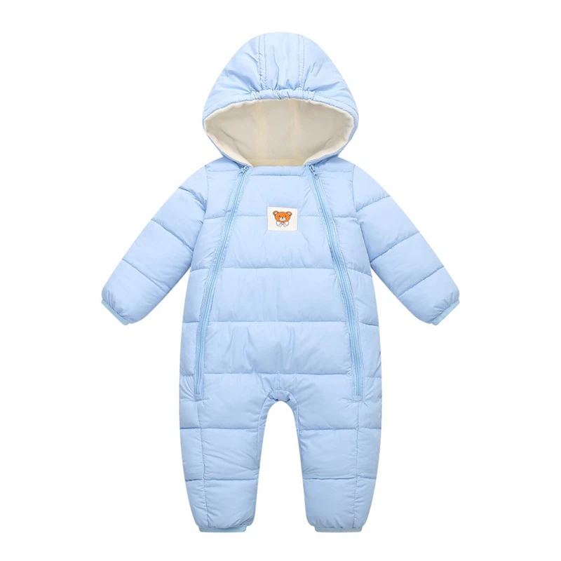 

SnuggleBug: Stylish Hooded Winter Jumpsuit for Babies 0-12 Months- Extra Fluff, Extra Charm!